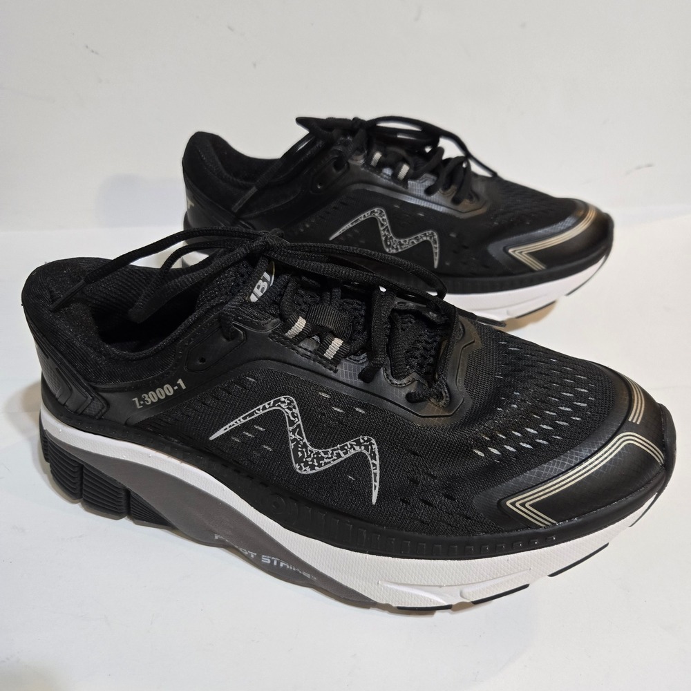 MBT Z-3000-1 Running Shoes Women Size 10 / 42 Black Grey Rocker Sole Sneakers